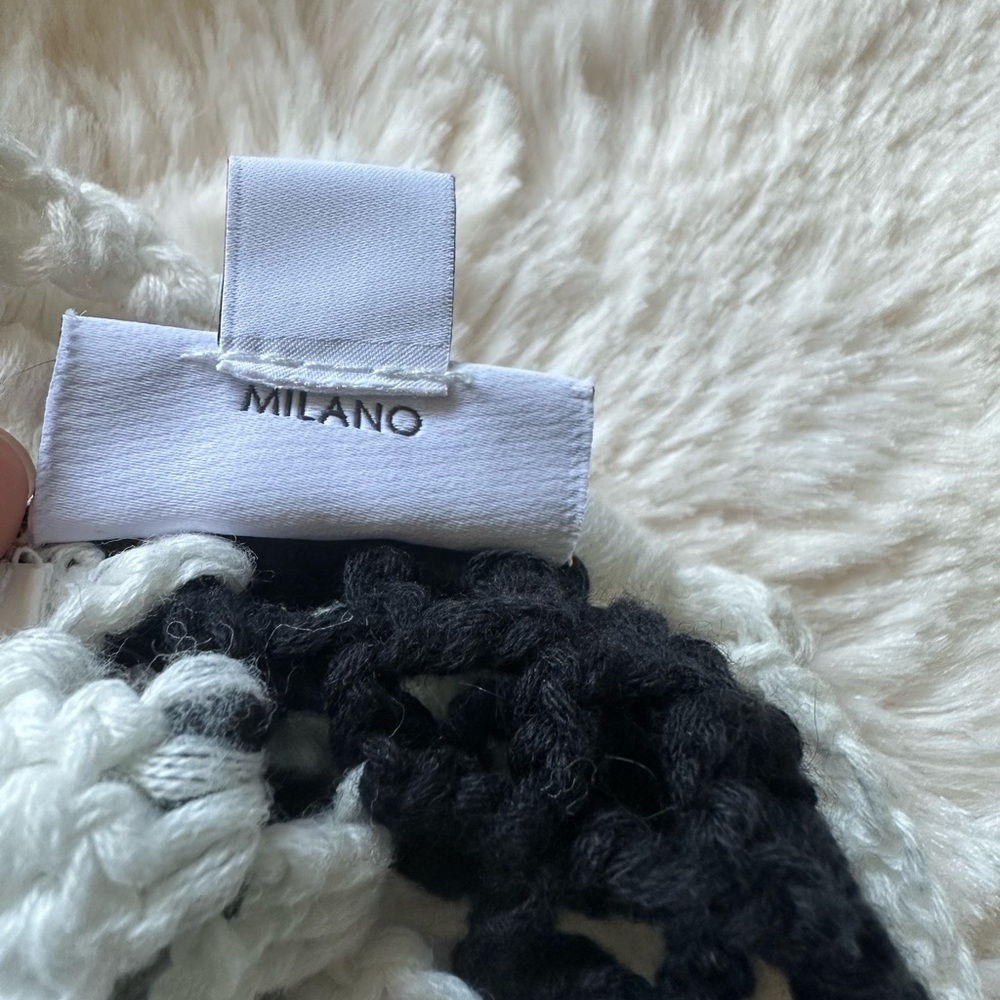 Miss Sixty Black and White Crochet Diamond shape Sweater Size M/L - Picture 16 of 16